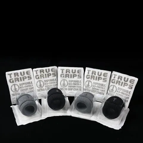 True Grips III Memory Foam Disposable Grip Cover Grey Box of 18 True Tubes Male Sex Toys