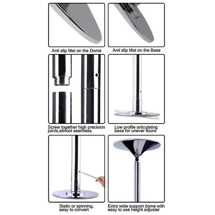 Female Sex Toys ShhhFFast Pole dance set with fixed spinning function