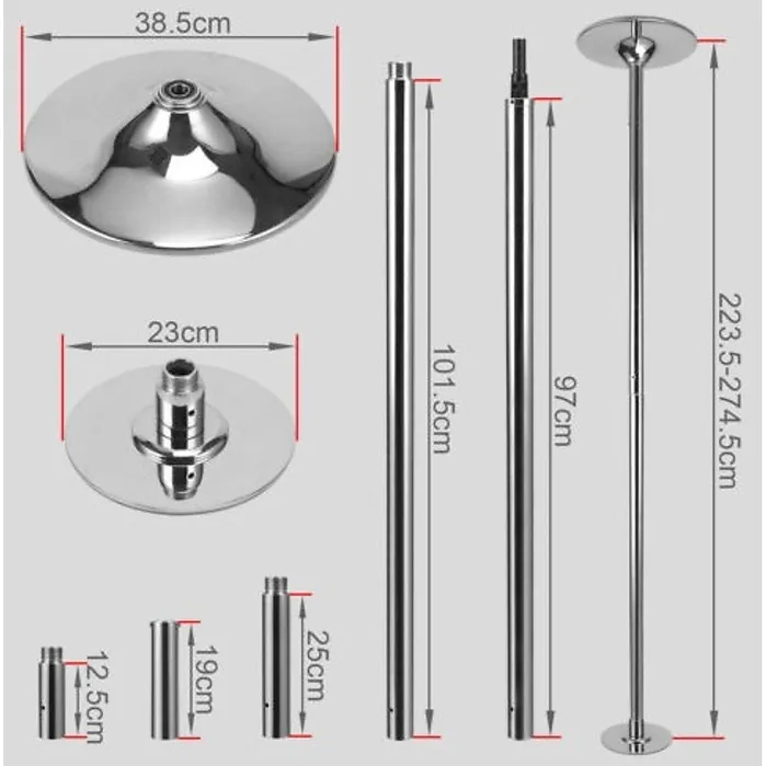Female Sex Toys ShhhFFast Pole dance set with fixed spinning function