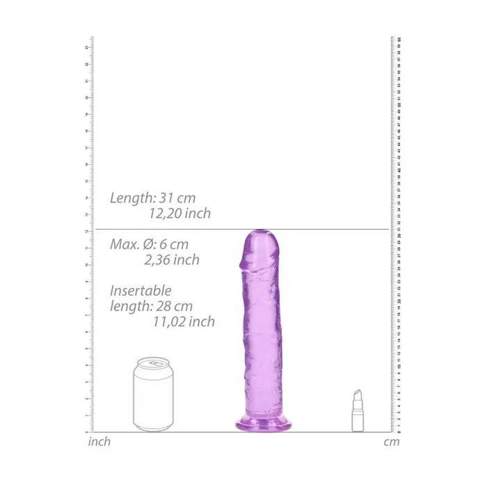 REALROCK 31 cm Straight Dildo Purple ShhhWndsr Dildos REALROCK 31 cm Straight Dildo Purple ShhhWndsr Dildos