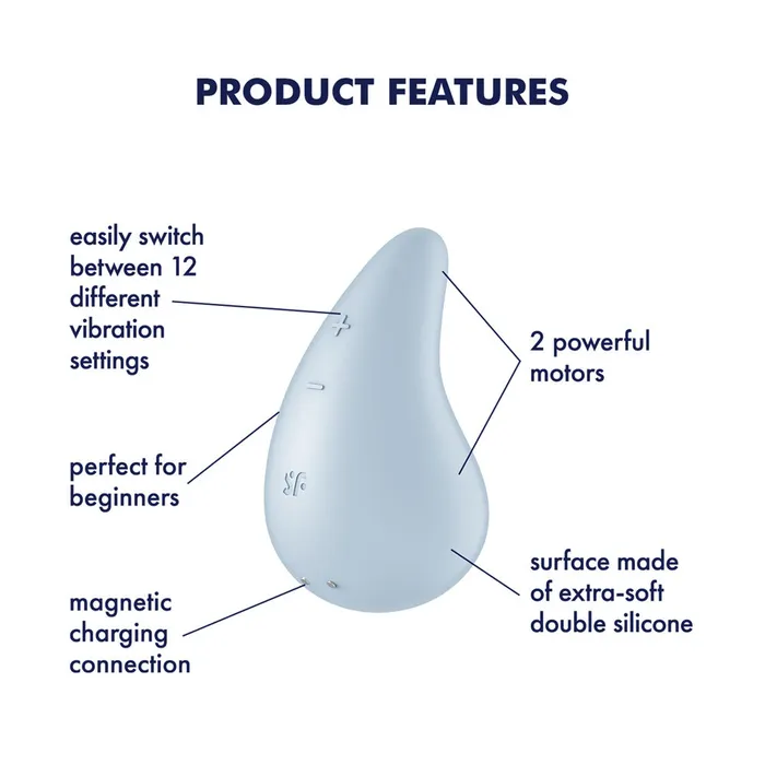 Satisfyer Dew Drop Lay On Vibe Blue ShhhWndsr Vibrators Satisfyer Dew Drop Lay On Vibe Blue ShhhWndsr Vibrators