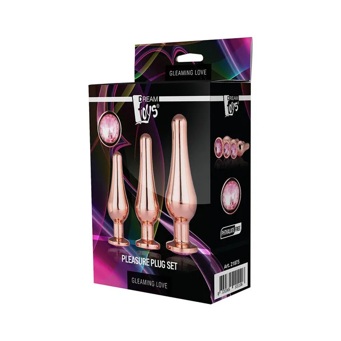 Anal Gleaming Butt Plug Set Rose Gold Dream Toys