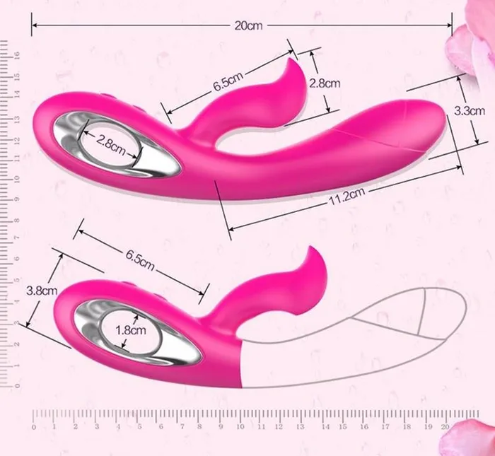 Female Sex Toys Kinkstasy Power Rabbit Dual Vibrator and Clitoral Stimulator Rocking Vibrator